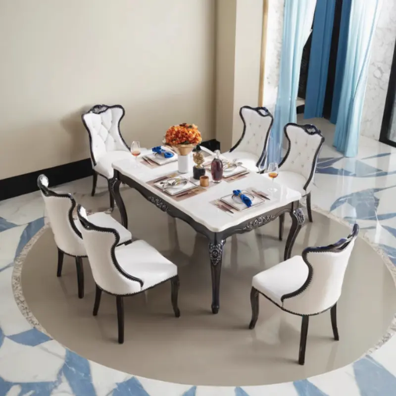 Design Black Dining Tables Square Restaurant House Modern Luxury Dining Tables Kitchen Salon Stoly Do Jadalni Furniture Home