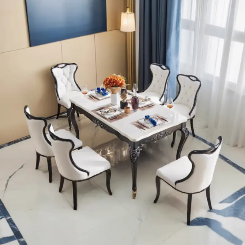 Design Black Dining Tables Square Restaurant House Modern Luxury Dining Tables Kitchen Salon Stoly Do Jadalni Furniture Home