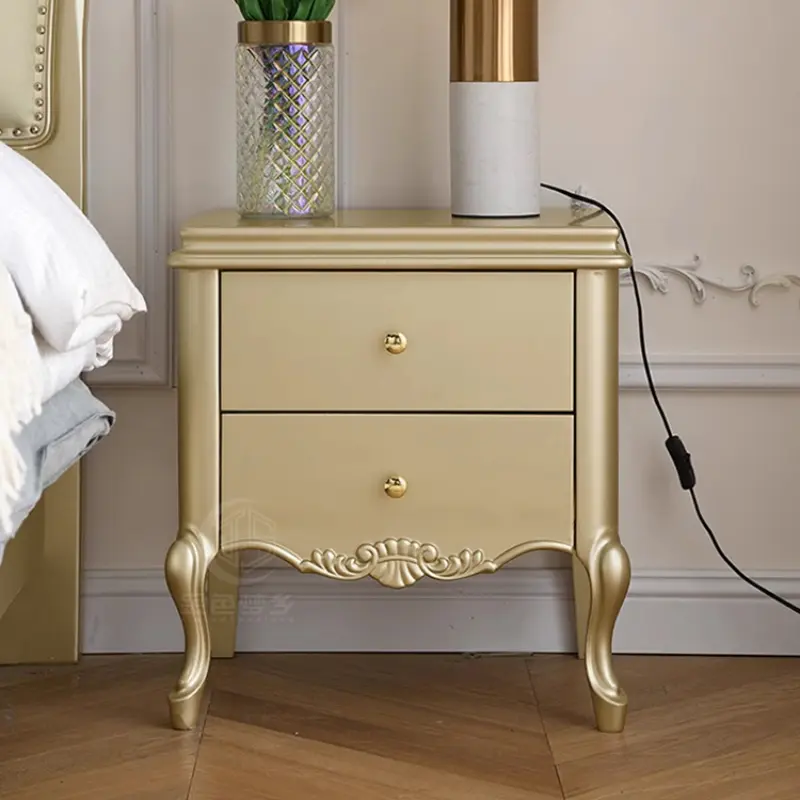 French Modern Elegant Bed Pretty Luxury Princess Solid Wood Bed Adults Villa Camas De Dormitorio Bedroom Set Furniture Queen