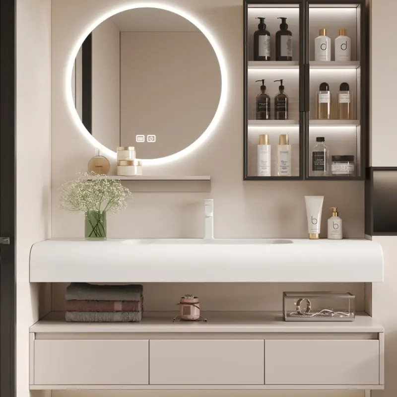 Storage Organizer Vanity Bathroom Cabinet Modern Luxury Space Saving Cabinet Display Makeup Salle De Bain Armoire Furniture