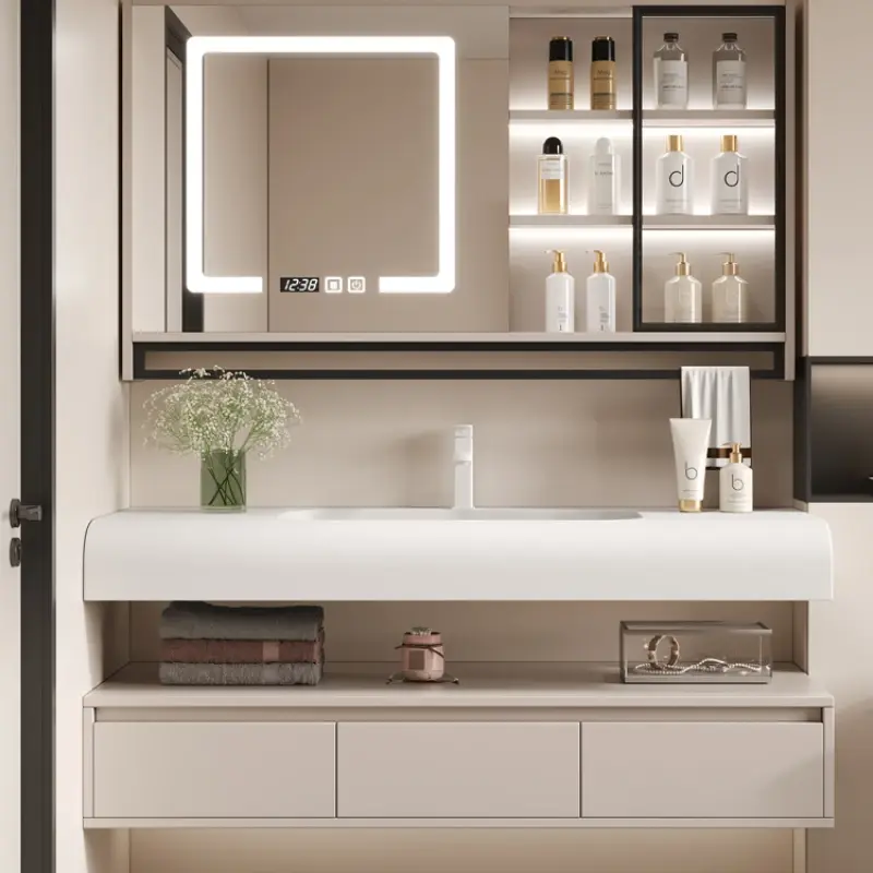 Storage Organizer Vanity Bathroom Cabinet Modern Luxury Space Saving Cabinet Display Makeup Salle De Bain Armoire Furniture