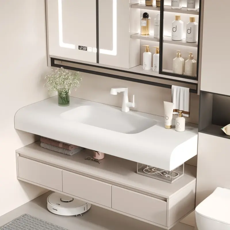 Storage Organizer Vanity Bathroom Cabinet Modern Luxury Space Saving Cabinet Display Makeup Salle De Bain Armoire Furniture