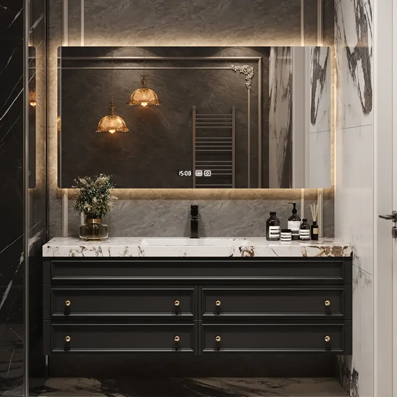 Luxury Organizer Vanity Bathroom Cabinet Sets Mirror Display Storage Cabinet Drawers Toilet Armoir Salle De Bain Home Furniture