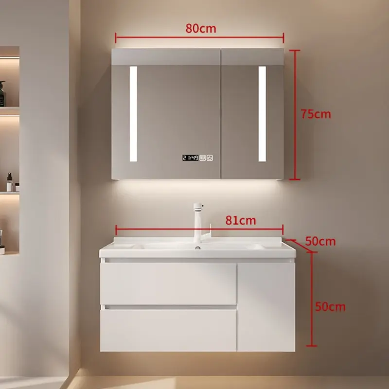 Modern Organizer Bathroom Vanity Cabinet Sink White Toilet Storage Cabinet Display Makeup Salle De Bain Armoire Home Furniture