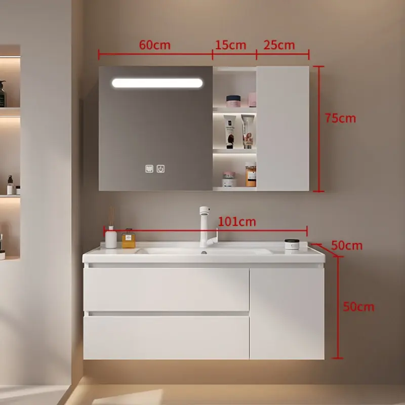 Modern Organizer Bathroom Vanity Cabinet Sink White Toilet Storage Cabinet Display Makeup Salle De Bain Armoire Home Furniture