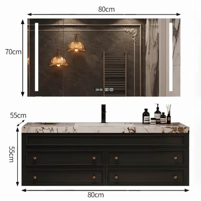 Luxury Organizer Vanity Bathroom Cabinet Sets Mirror Display Storage Cabinet Drawers Toilet Armoir Salle De Bain Home Furniture