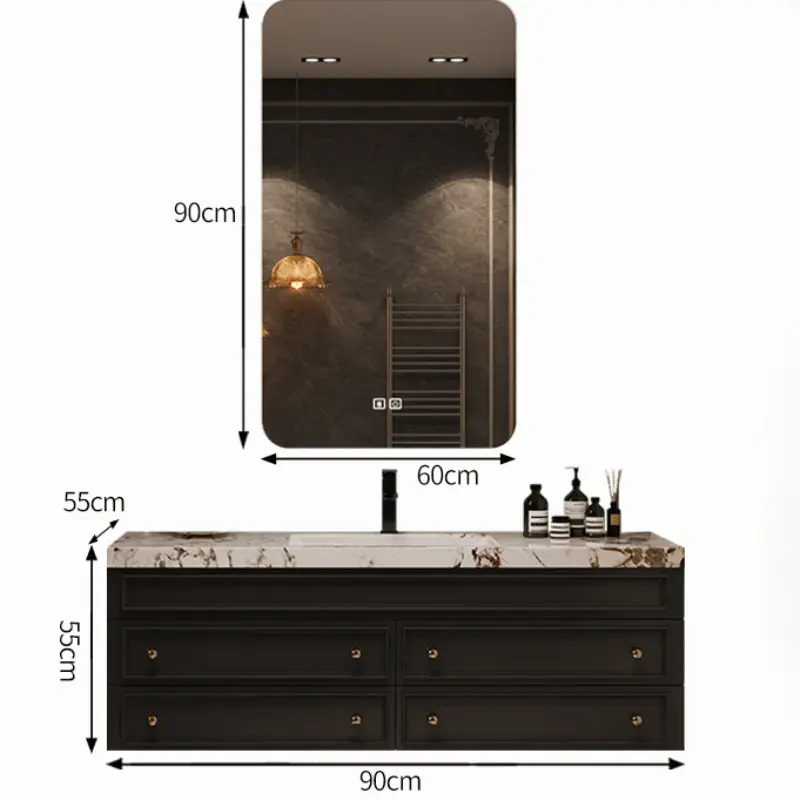 Luxury Organizer Vanity Bathroom Cabinet Sets Mirror Display Storage Cabinet Drawers Toilet Armoir Salle De Bain Home Furniture