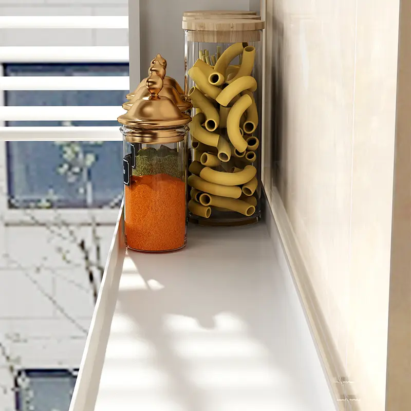 No-Drill Hanging Kitchen Rack Adjustable Shelves Space Saving Kitchen Organizer Wall-Mounted For Spices, Cans & Groceries