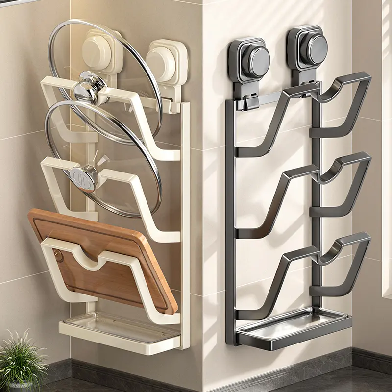 Multi-Functional Waterproof Hanging Shelf Wall-Mounted Design Space Saving Kitchen Rack No Drill Installation For Kitchen Tools