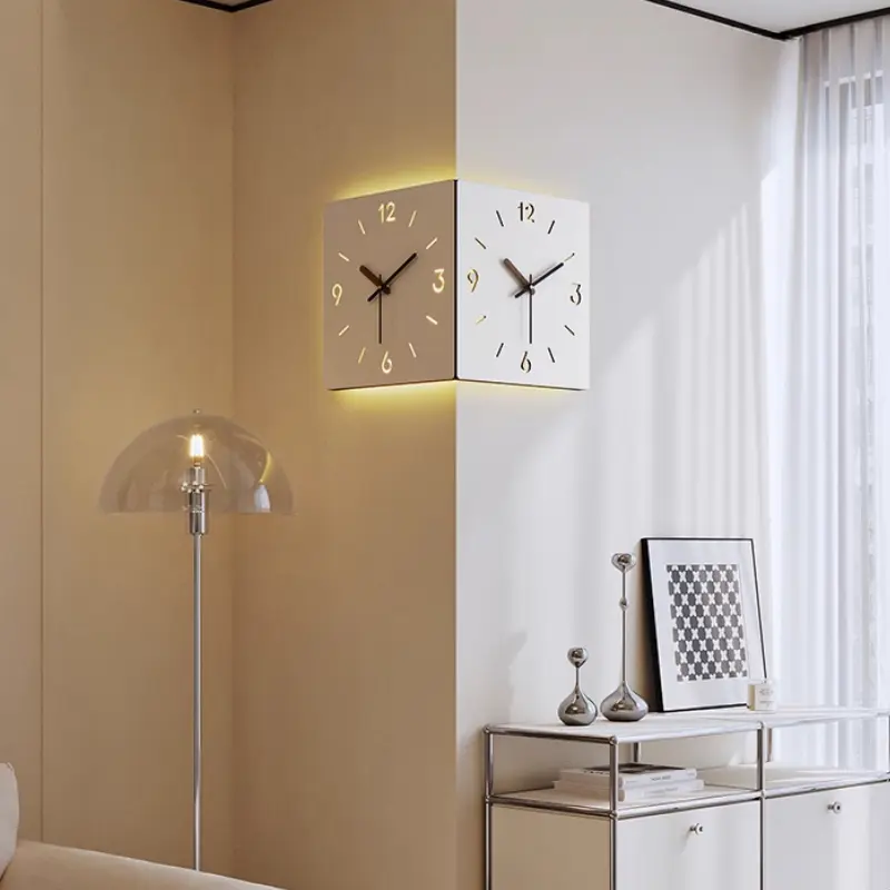 Living Room Illuminated Wall Clock Design Aesthetics Luxury Modern Wall Clocks Home Bedroom Horloge Murale House Decorations