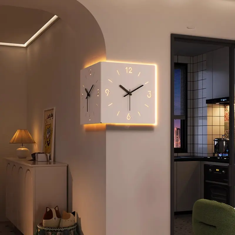 Living Room Illuminated Wall Clock Design Aesthetics Luxury Modern Wall Clocks Home Bedroom Horloge Murale House Decorations