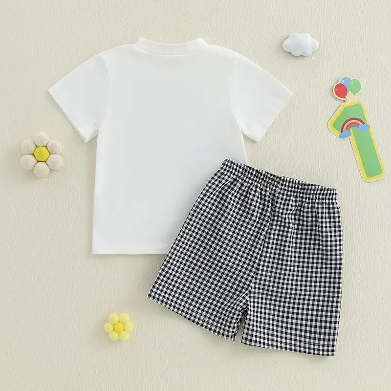 ma&baby 6-18M Baby Boys Clothes Sets Newborn Infant Short Sleeve Round Neck Tops Shorts 1st Birthday Outfits