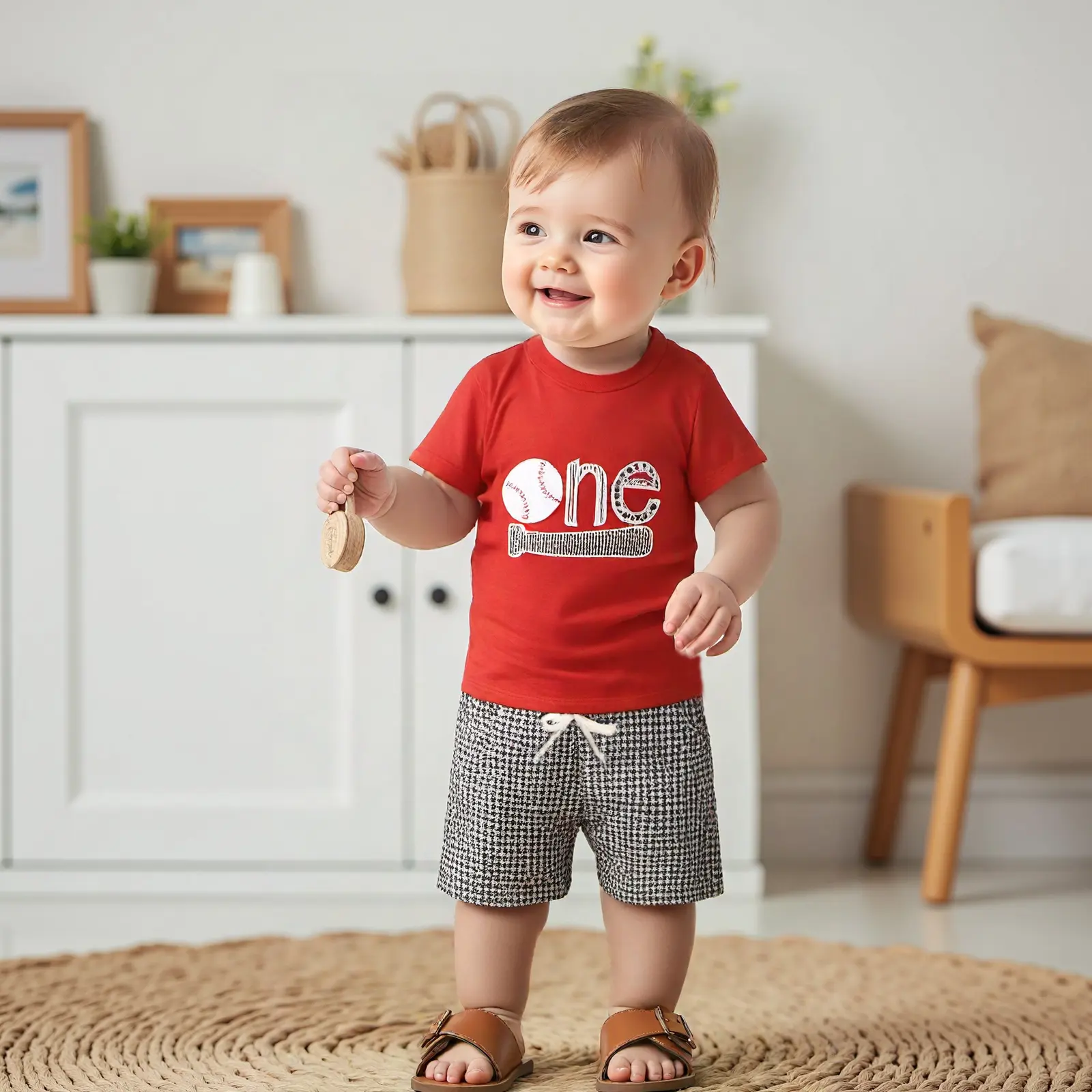 ma&baby 6-18M Baby Boys Clothes Sets Newborn Infant Short Sleeve Round Neck Tops Shorts 1st Birthday Outfits