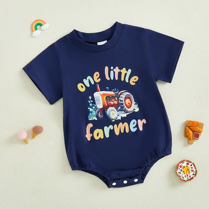 ma&baby 0-18M  Baby Boy Girl Romper Letter Car Print Short Sleeve Jumpsuit Newborn Infant  Summer Clothes