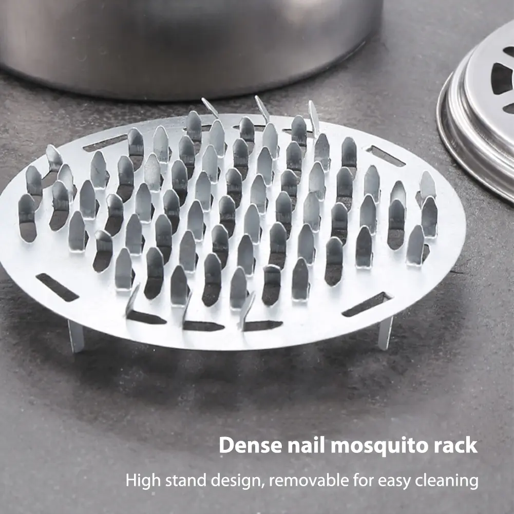 Metal Mosquito Coil Holder with Lid and Handle Incense Burner Holder Mosquito Repellent Coil Holder for Home and Outdoor Camping