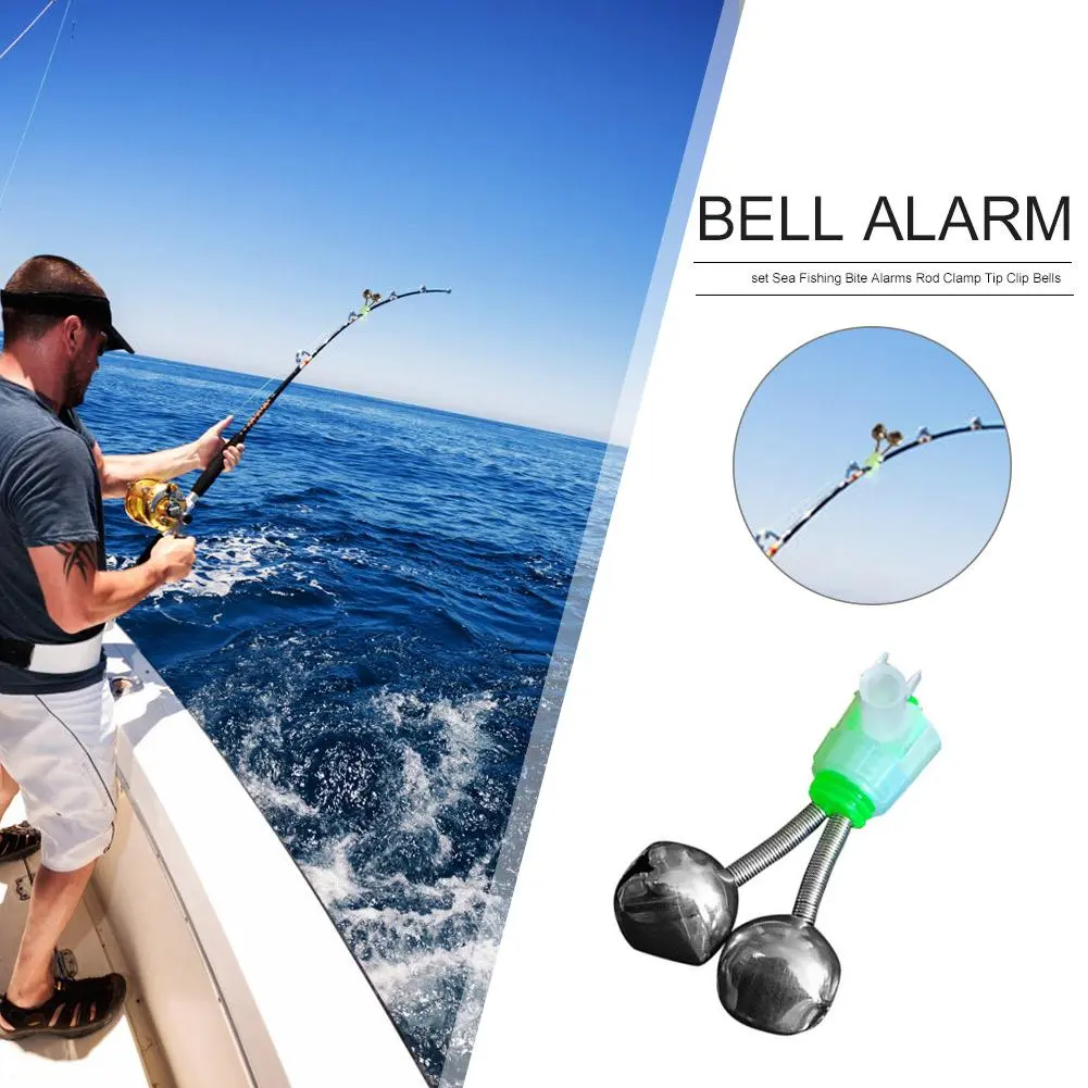 10 Pcs Fishing Bells Fishing Bite Alarms Bell Rod Clip Tip Twin Spiral Bells Night Fishing Rod Bite Bait Alarm