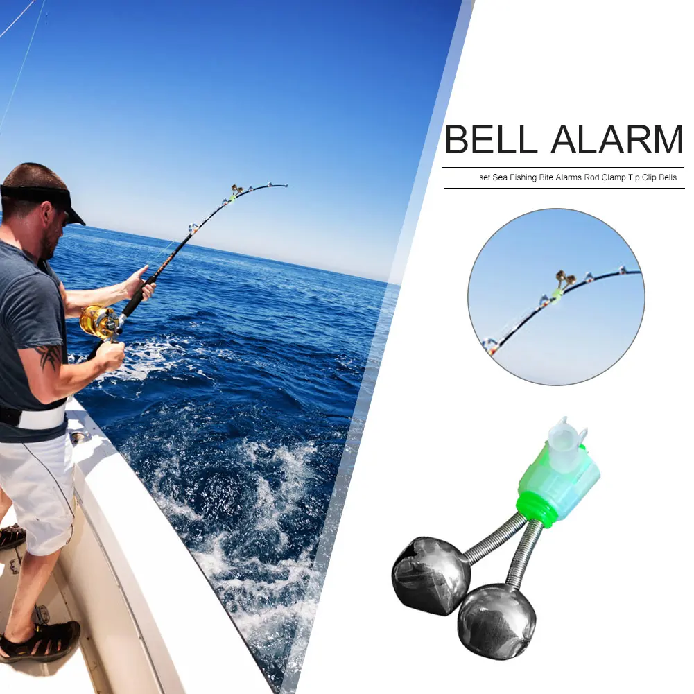 10 Pcs Fishing Bells Fishing Bite Alarms Bell Rod Clip Tip Twin Spiral Bells Night Fishing Rod Bite Bait Alarm