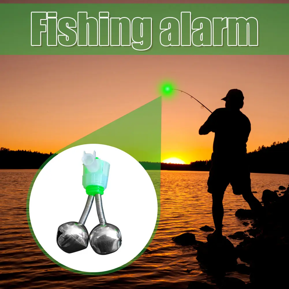 10 Pcs Fishing Bells Fishing Bite Alarms Bell Rod Clip Tip Twin Spiral Bells Night Fishing Rod Bite Bait Alarm