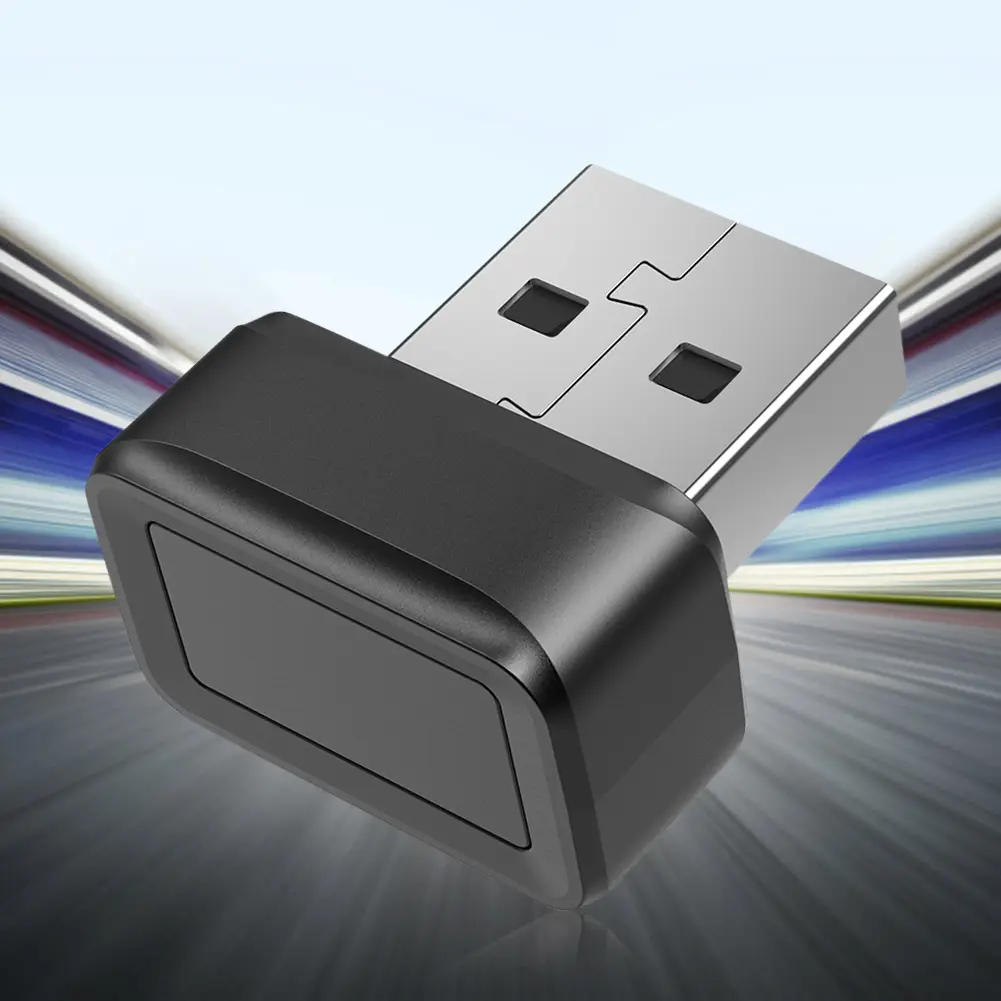 USB Fingerprint Key Reader FIDO U2F Portable Security Key Windows Hello Anti-Spoofing Mini Fingerprint Reader 360° Touch for PC