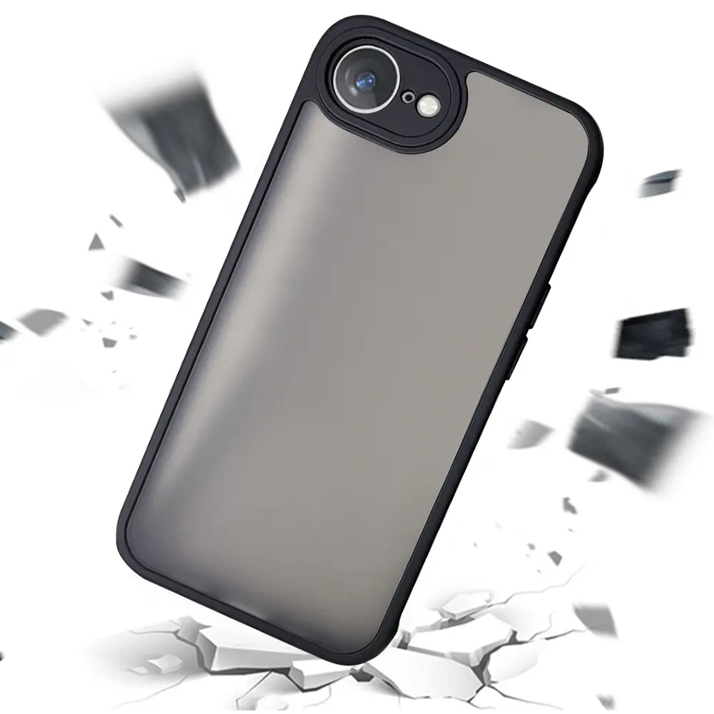 Frosted Translucent Case for iPhone 16E Matte Hard Cover Drop Protection Shockproof Frosted Translucent Phone Cover Anti-Scratch
