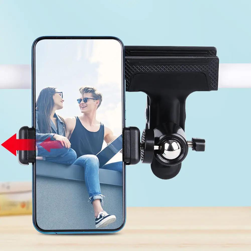 Guitar Head Clip Adjustable Angle Mobile Phone Holder Stand Multifunctional Guitar Head Phone Mount for Home Music Recording