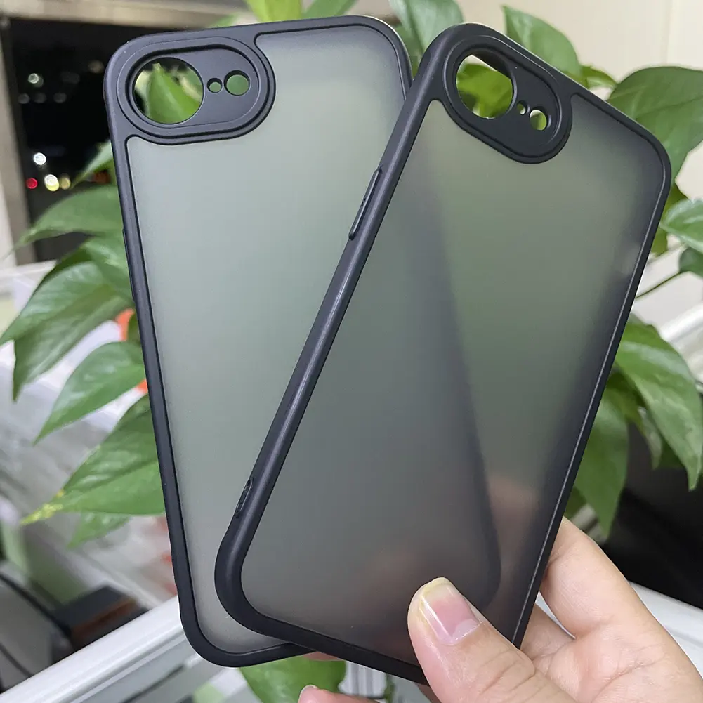 Frosted Translucent Case for iPhone 16E Matte Hard Cover Drop Protection Shockproof Frosted Translucent Phone Cover Anti-Scratch