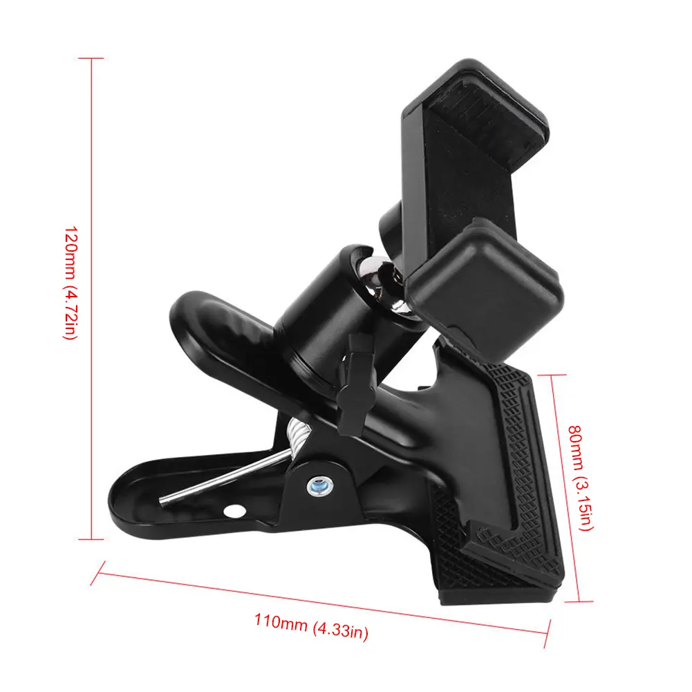 Guitar Head Clip Adjustable Angle Mobile Phone Holder Stand Multifunctional Guitar Head Phone Mount for Home Music Recording