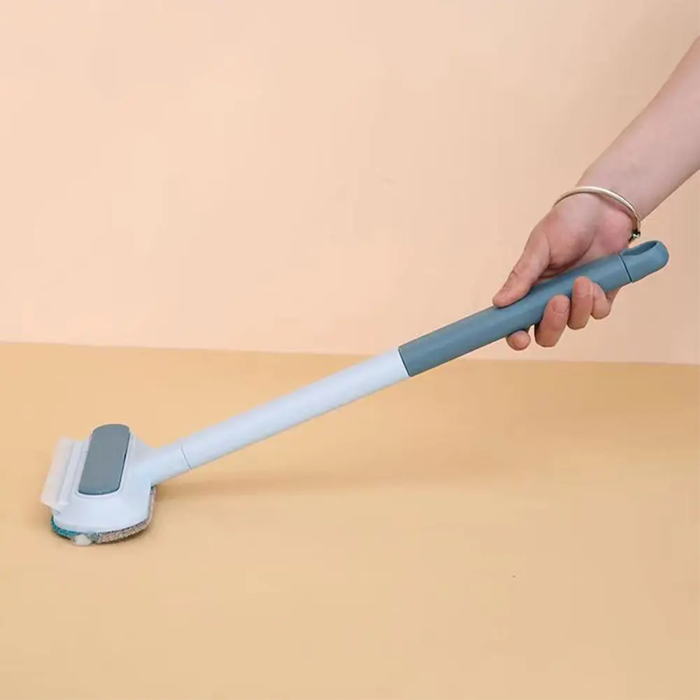 Pet Hair Remover Brush Cat Hair Cleaning Brush with Squeegee Carpet Bed Hair Cleaning Tool Long Handle for Carpet Bed Sofa