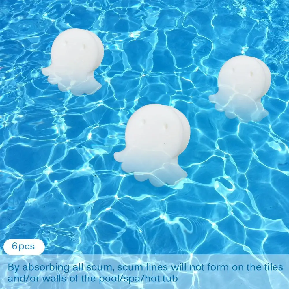 6pcs SPA Scum Floating Cleaner Swimming Pool Octopus Oil Absorbing Filter Sponge