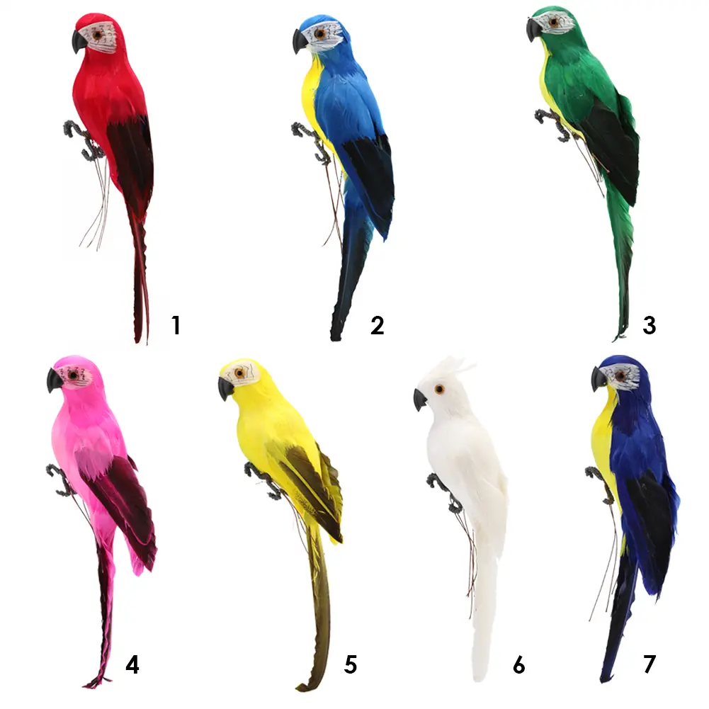 Artificial Simulation Foam Bird Creative Foam Feather Artificial Parrot Lawn Figurine Ornament Fake Animal Bird Home Ornament