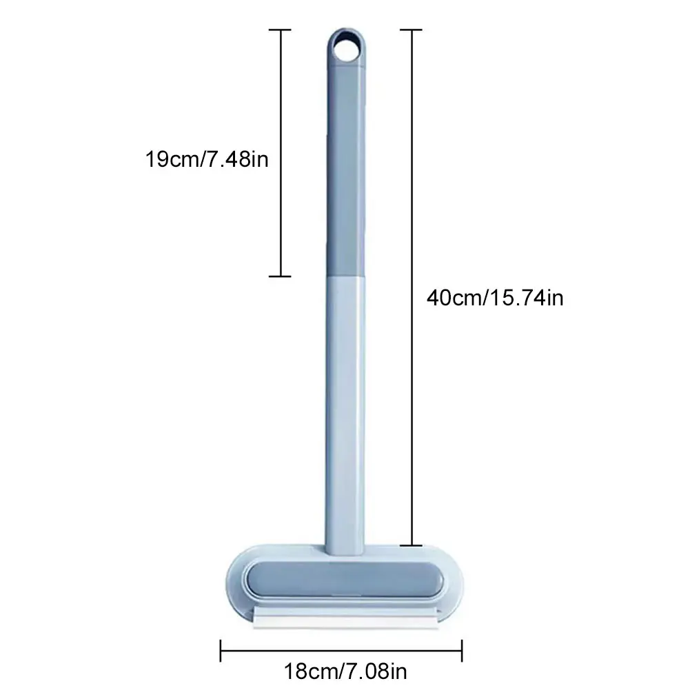 Pet Hair Remover Brush Cat Hair Cleaning Brush with Squeegee Carpet Bed Hair Cleaning Tool Long Handle for Carpet Bed Sofa
