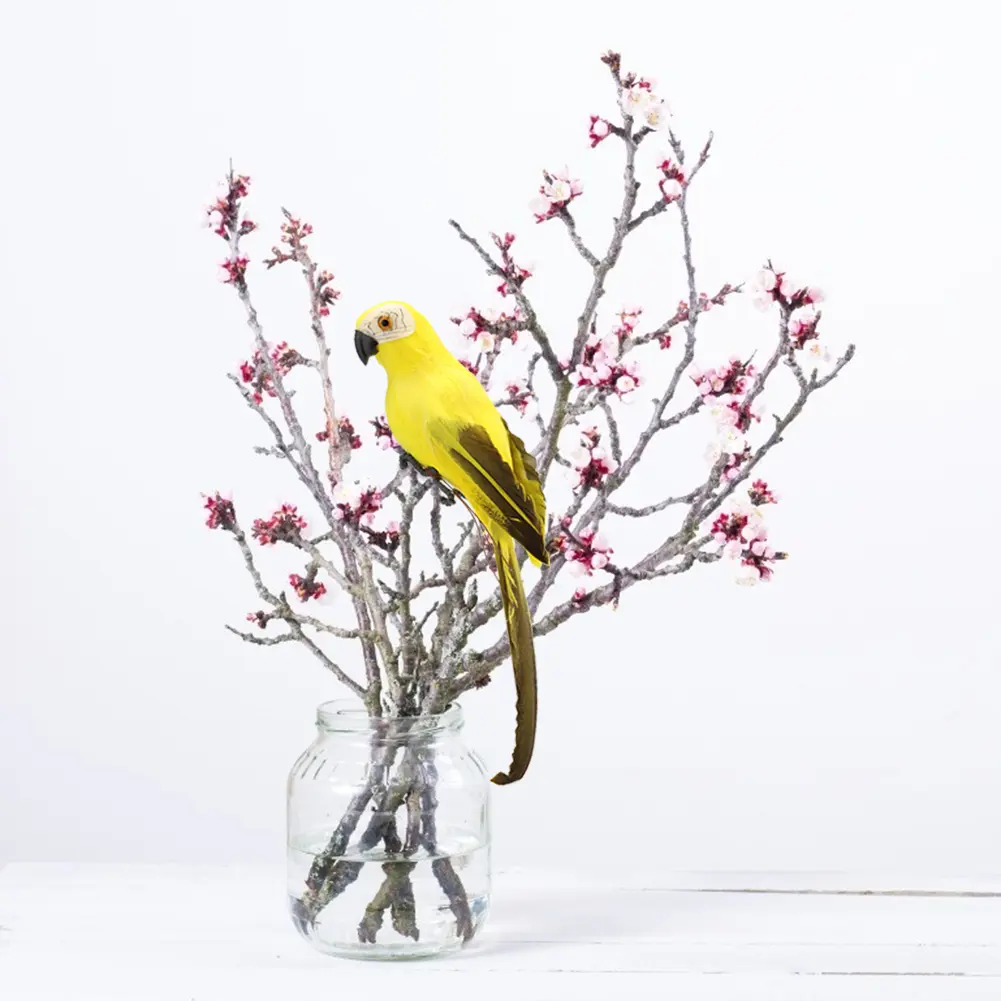 Artificial Simulation Foam Bird Creative Foam Feather Artificial Parrot Lawn Figurine Ornament Fake Animal Bird Home Ornament