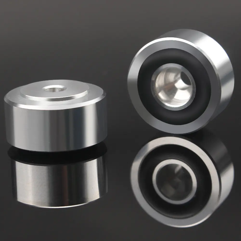 4 Pcs HIFI Speaker Spikes Stand Feet Pad Aluminum Alloy Anti-Slip Isolation Absorb Shock Amplifier Base Feet for Speaker DAC