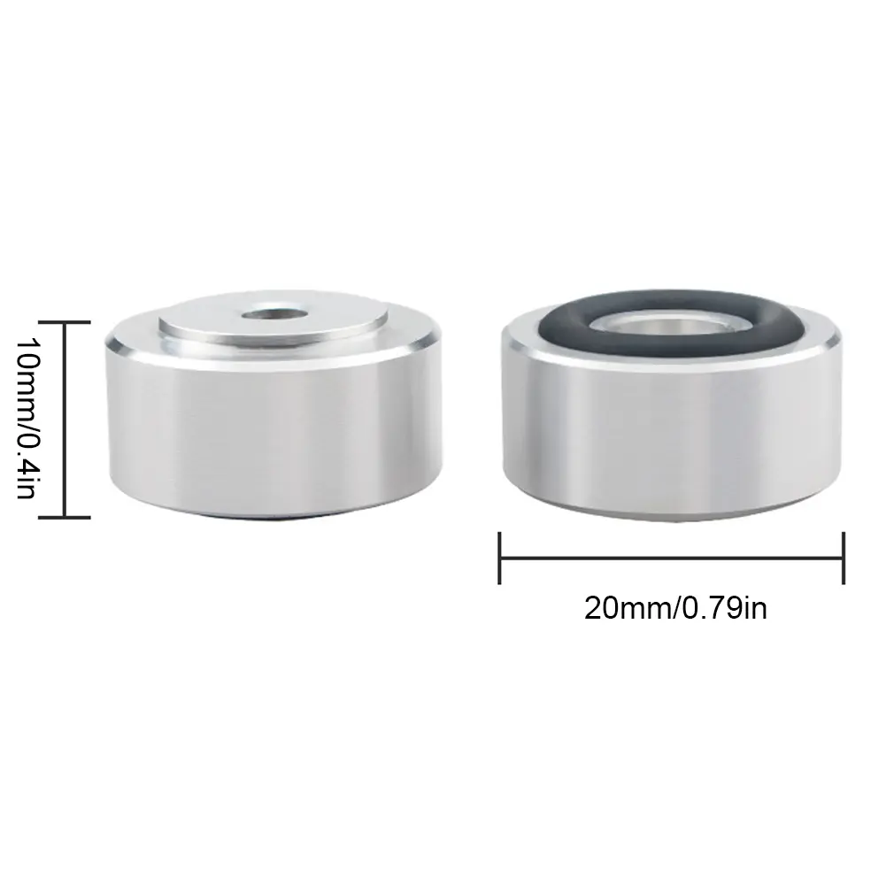 4 Pcs HIFI Speaker Spikes Stand Feet Pad Aluminum Alloy Anti-Slip Isolation Absorb Shock Amplifier Base Feet for Speaker DAC