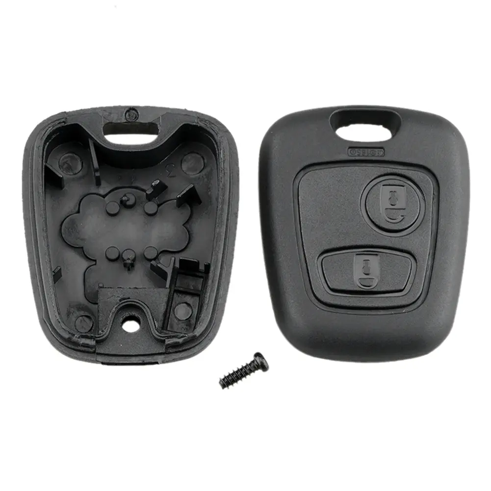 Practical Button Pad Replaceable ABS Button Key Shell Case Anti-collision Car Key Button Pad Wear-resistant for Peugeot 206
