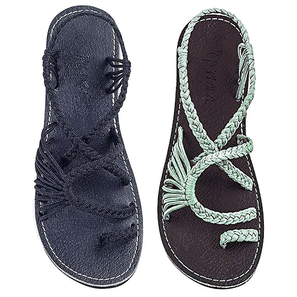 Strappy Braided Sandals Comfortable Dress Sandals Open Toe Summer Shoes for Women for Beach Poolside Travel Camping