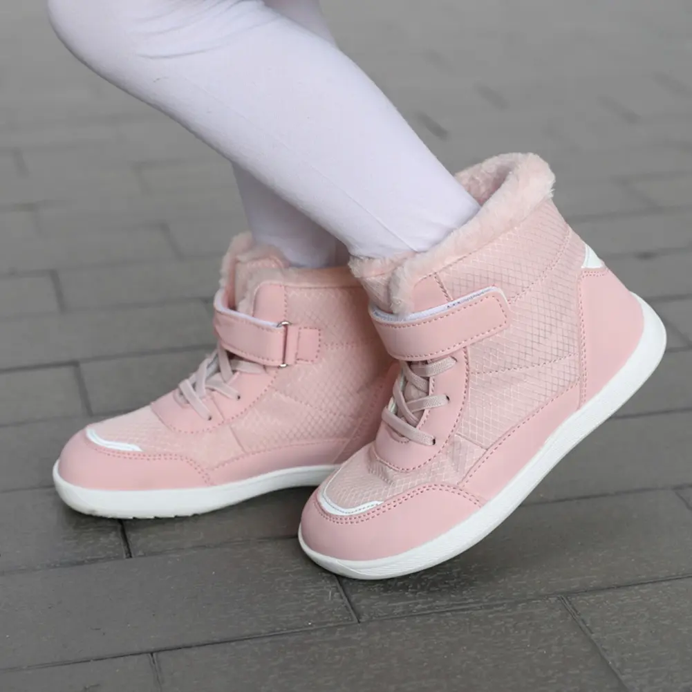 Children's Wide Toe Barefoot Snow Boots S/M/L Children Thickened High-top Cotton Girls' Boy Shoes Outdoor Sports Sneakers