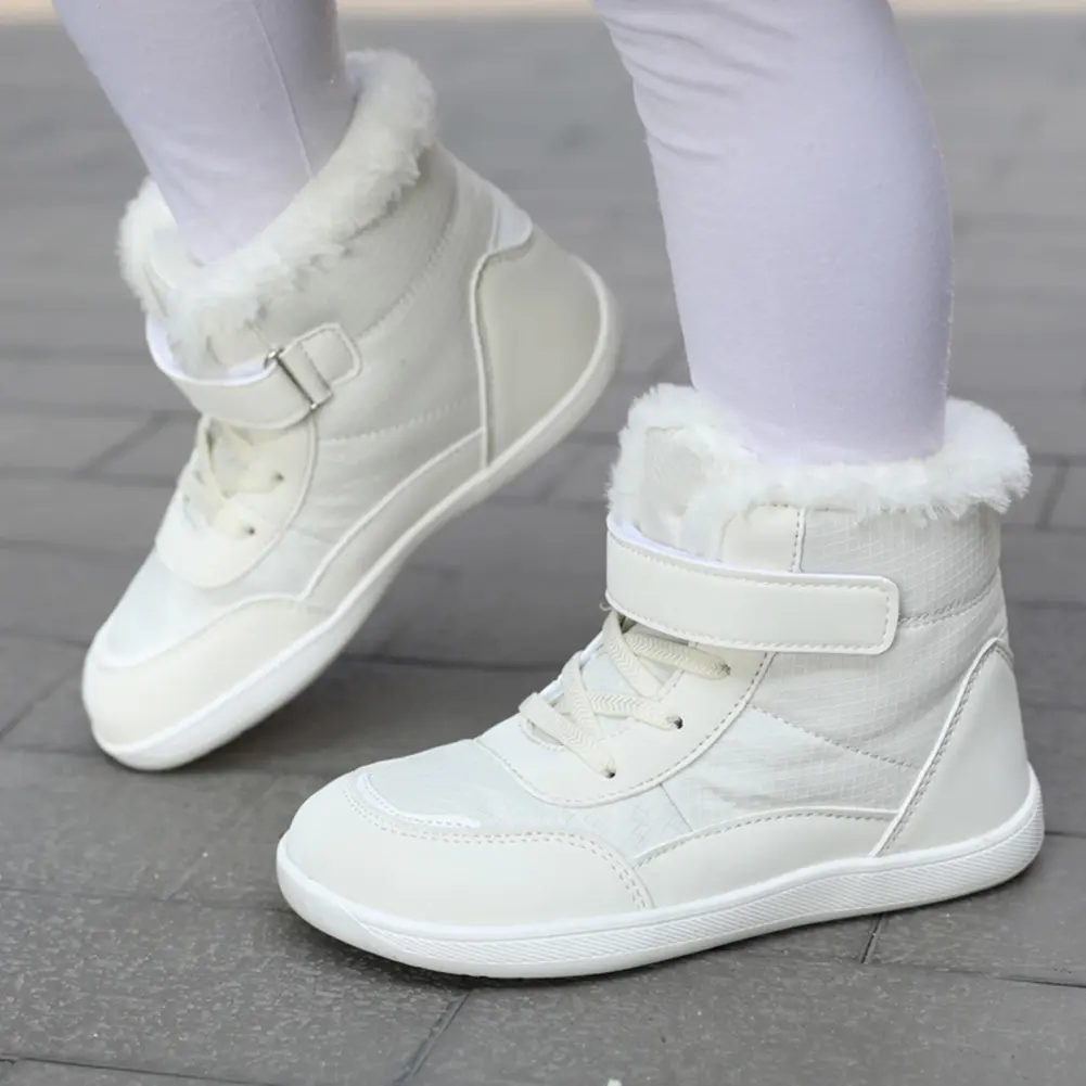 Children's Wide Toe Barefoot Snow Boots S/M/L Children Thickened High-top Cotton Girls' Boy Shoes Outdoor Sports Sneakers