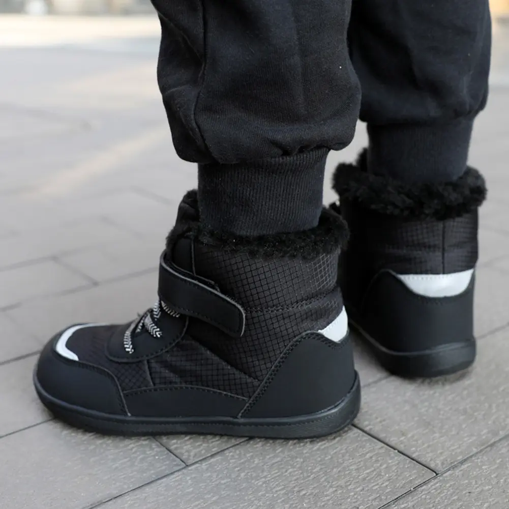 Children's Wide Toe Barefoot Snow Boots S/M/L Children Thickened High-top Cotton Girls' Boy Shoes Outdoor Sports Sneakers