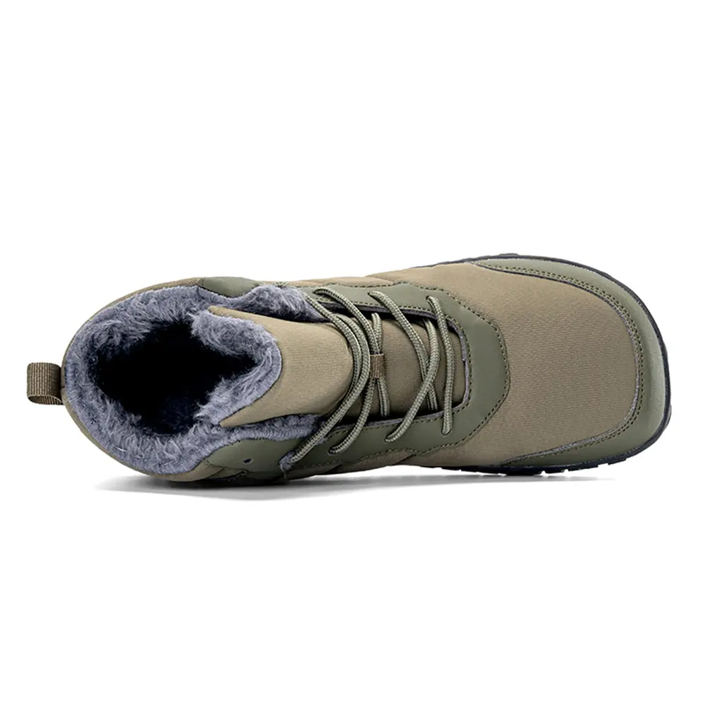Winter Snow Boots Barefoot Hiking Shoes Waterproof Warm Lined Booties Anti Slip Minimalist Five Finger Boots for Hiking Climbing