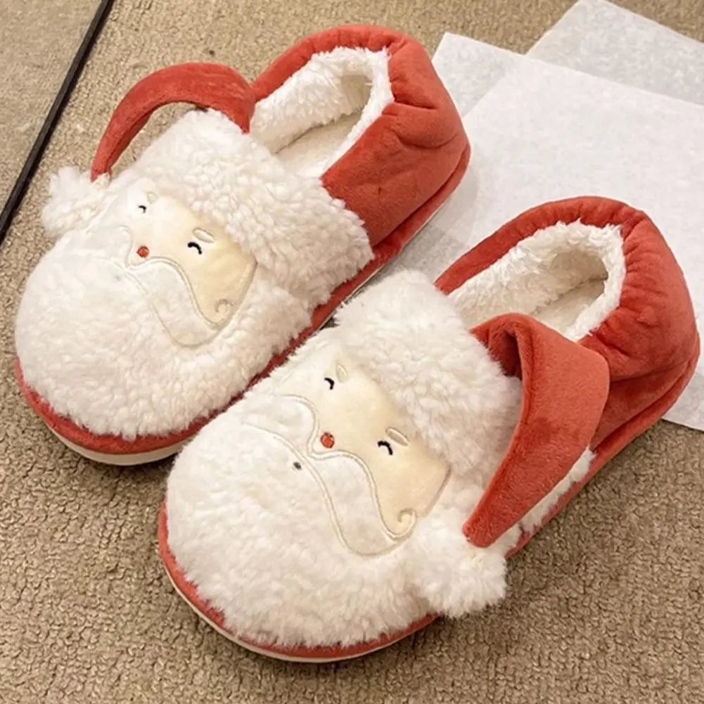 Women's Men's Christmas Slippers Memory Foam Warm House Slippers Cozy Fuzzy Bedroom Slippers for Outdoor Indoor