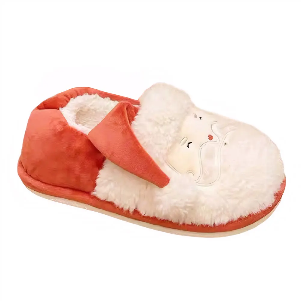 Women's Men's Christmas Slippers Memory Foam Warm House Slippers Cozy Fuzzy Bedroom Slippers for Outdoor Indoor