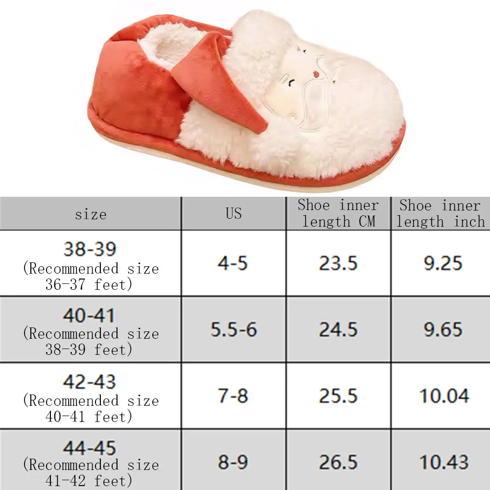 Women's Men's Christmas Slippers Memory Foam Warm House Slippers Cozy Fuzzy Bedroom Slippers for Outdoor Indoor