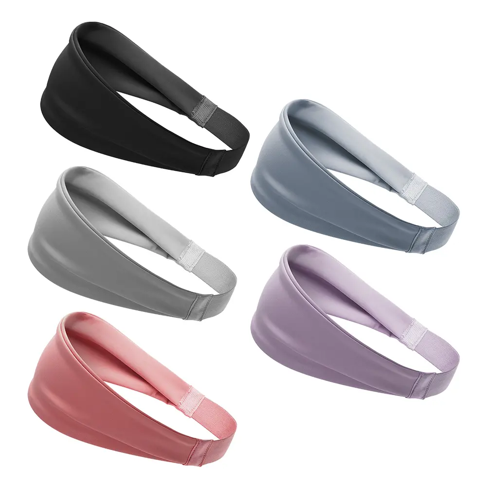 Sports Headband Fitness Hair Bands Moisture Wicking Exercise Sweatband Breathable Workout Sweat Bands for Yoga Tennis Basketball