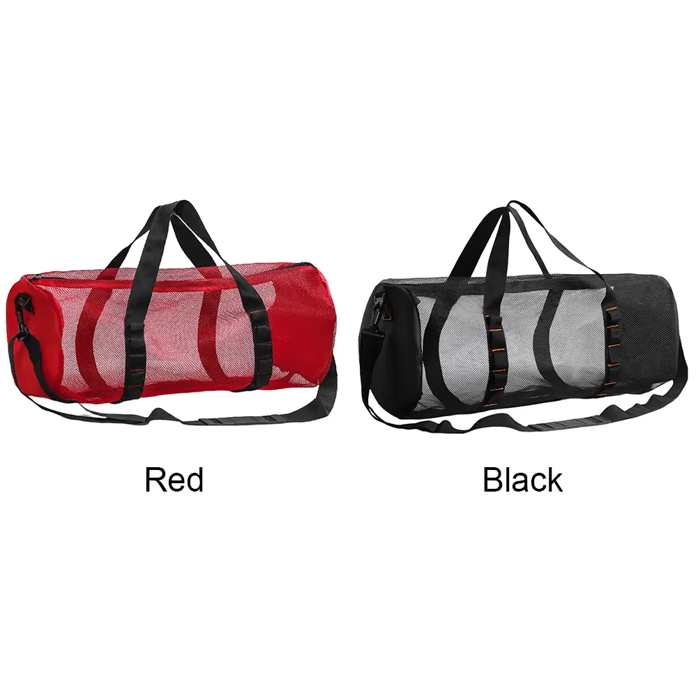 Mesh Dive Beach Bag Foldable Fins Storage Carrying Tote with Zipper Travel Beach Gear Diving Duffel Luggage Fits For Water Sport