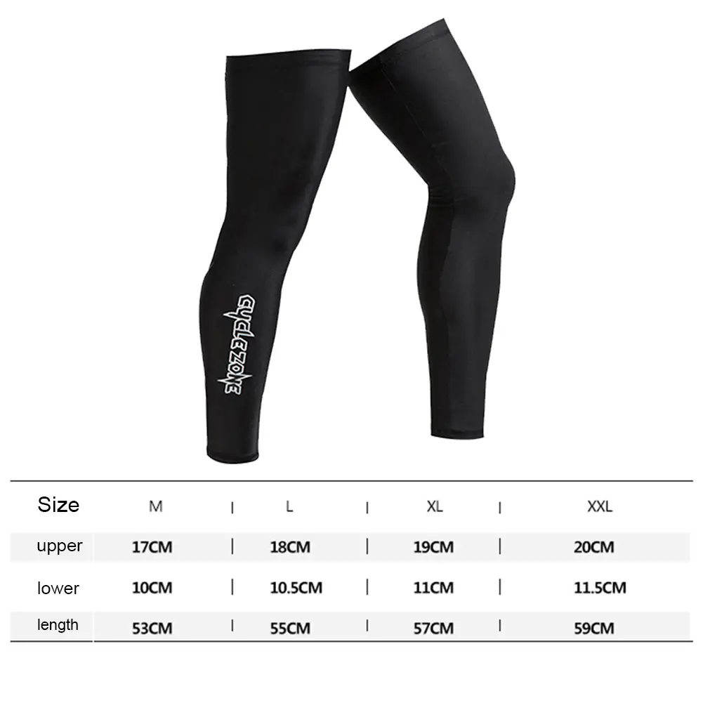 1Pair Sports Leg Sleeves Bicycle Cycling Running UV Protection Leg Warmers Elastic Leg Sleeves Compression Pad Protector for Spo