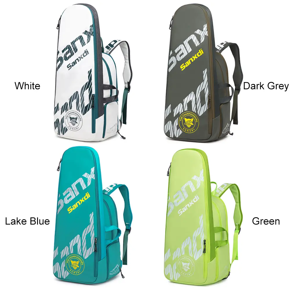 Badminton Racket Backpack Anti-Scratch Waterproof Beach Tennis Bag Multifunction Sports Backpack Expandable Sports Training Bag
