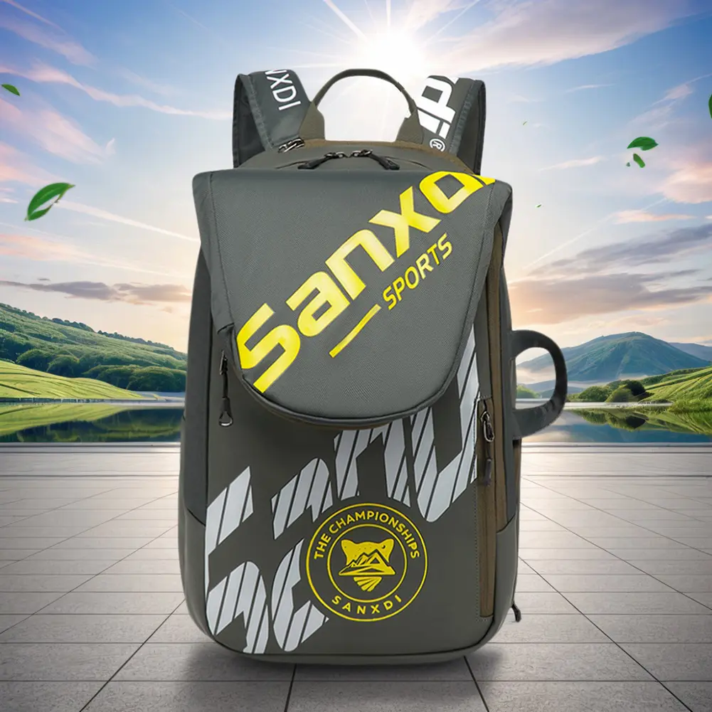 Badminton Racket Backpack Anti-Scratch Waterproof Beach Tennis Bag Multifunction Sports Backpack Expandable Sports Training Bag