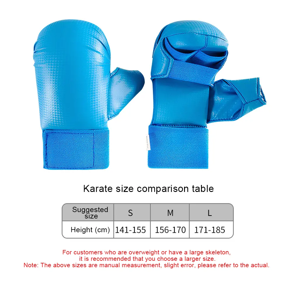 PU Leather Karate Gloves Taekwondo Protector Pads Thickened Karate Sparring Mitts Gloves Ergonomic for Martial Arts Muay Thai