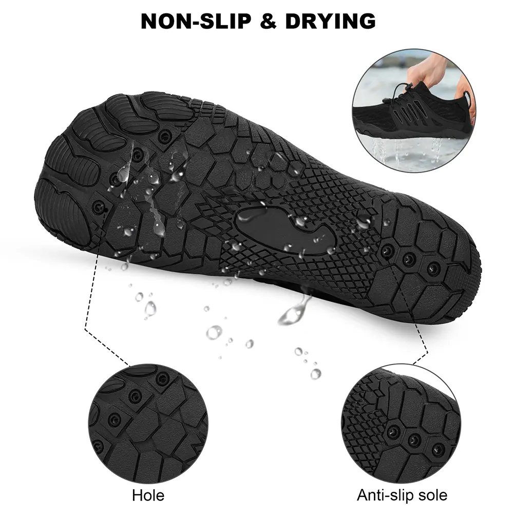 Unisex Water Shoes Lightweight Aqua Shoes Quick Drying Barefoot Beach Shoes Diving Shoes for Boating Fishing Diving Surfing